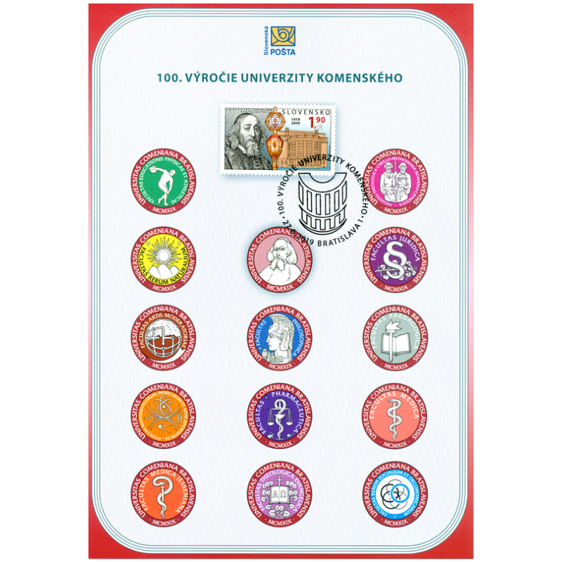 Pamätný list  č. 68 - 100. výročie Univerzity Komenského 