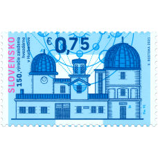 Známka - 150. výročie založenia hvezdárne v Hurbanove