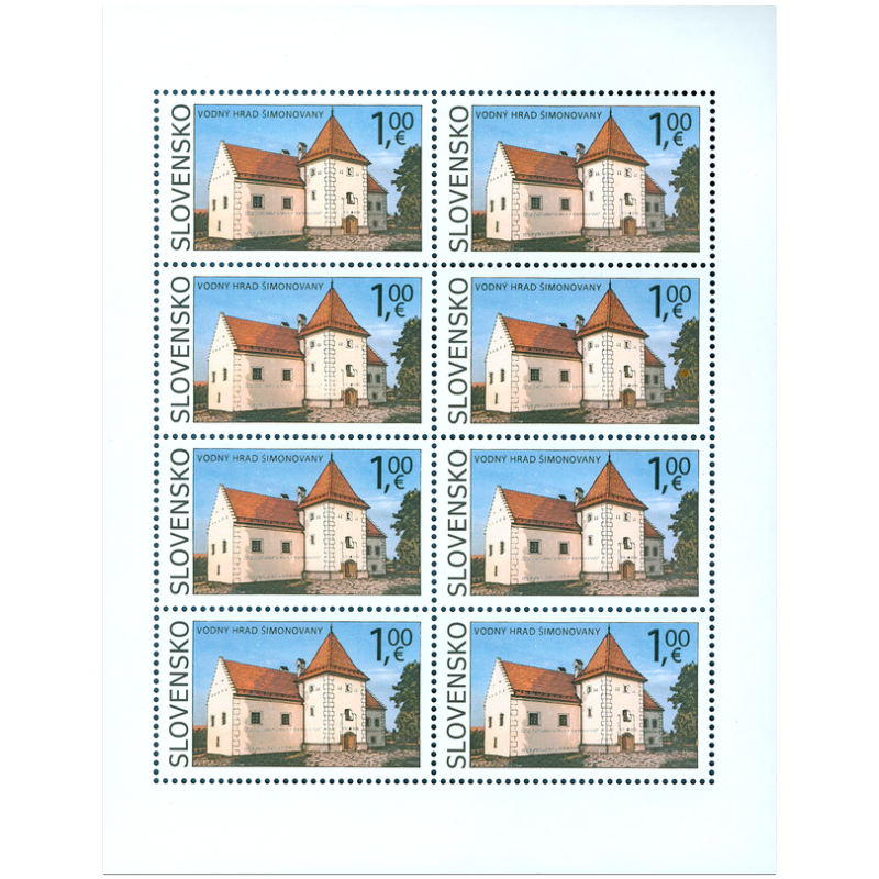 Známka - Krásy našej vlasti: Kaštieľ Vodný hrad v Šimonovanoch - UTL