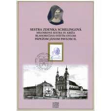 Pamätný list č. 10 - Sestra Zdenka Schelingová blahorečená Sv. Otcom pápežom Jánom Pavlom II.