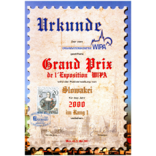 Pamätný list  č. 4 - Dejiny poštového práva - Grand Prix WIPA za rok 2000