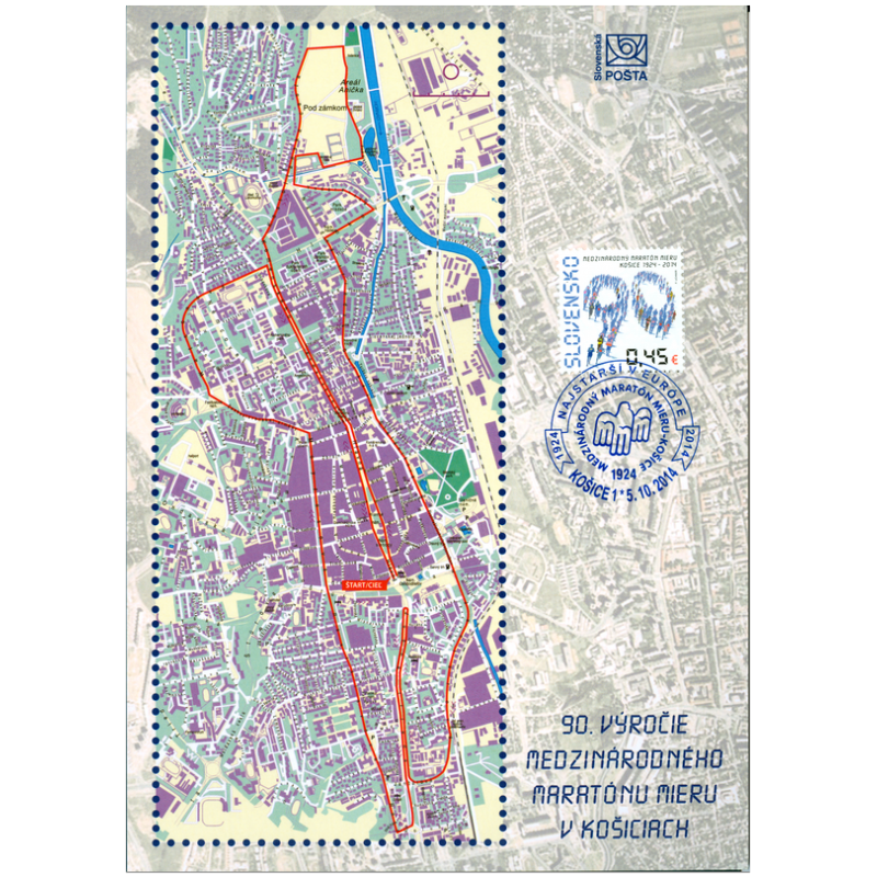 Pamätný list  č. 47 - 90. výročie konania Medzinárodného maratónu mieru v Košiciach