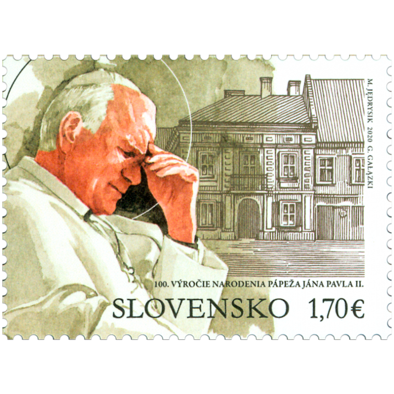 Známka - spoločné vydanie s Poľskom 100. výročie narodenia pápeža Jána Pavla II. (1920 – 2005) 