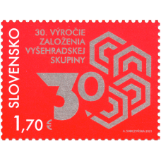 Známka - Spoločné vydanie s Poľskom, Maďarskom a ČR: 30. výročie založenia Vyšehradskej skupiny 