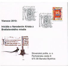 Známkový zošítok - Vianoce 2010: Iniciála s Narodením Krista z Bratislavského misála 