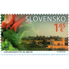 Známka - Spoločné vydanie s Maltou: Vinohradníctvo na Slovensku (2)