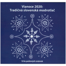 Známkový zošítok - Vianoce 2020: Tradičná slovenská modrotlač