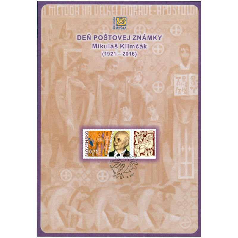 Nálepný list č. 139 - Deň poštovej známky: Mikuláš Klimčák (1921 – 2016)