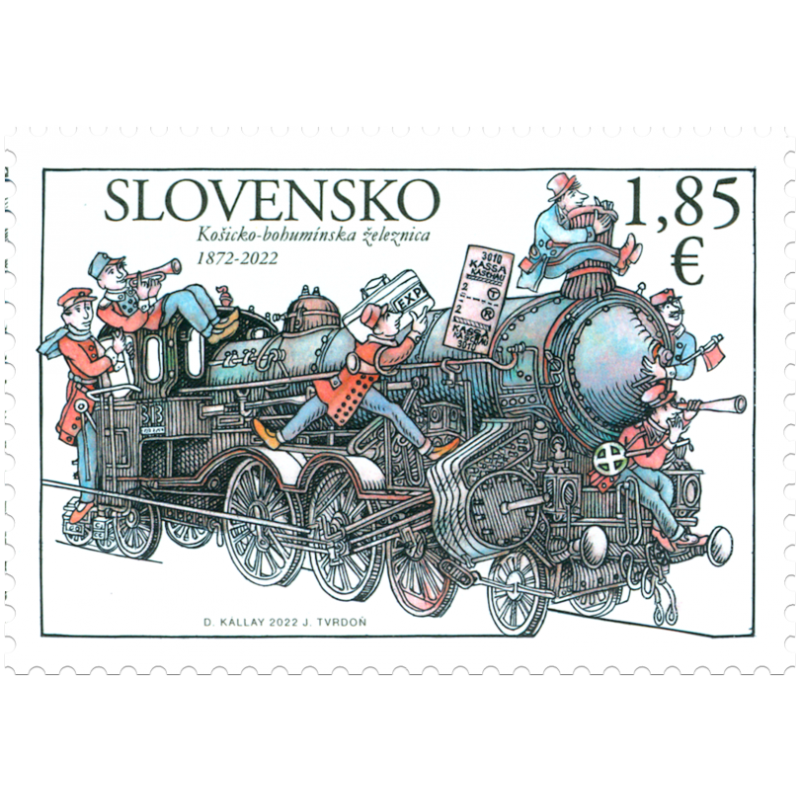 Známka č.761 - Spoločné vydanie s Českou Republikou: 150. výročie uvedenia do prevádzky Košicko-bohumínskej železnice