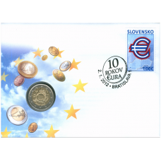 Numizmatická obálka: 10 rokov eura