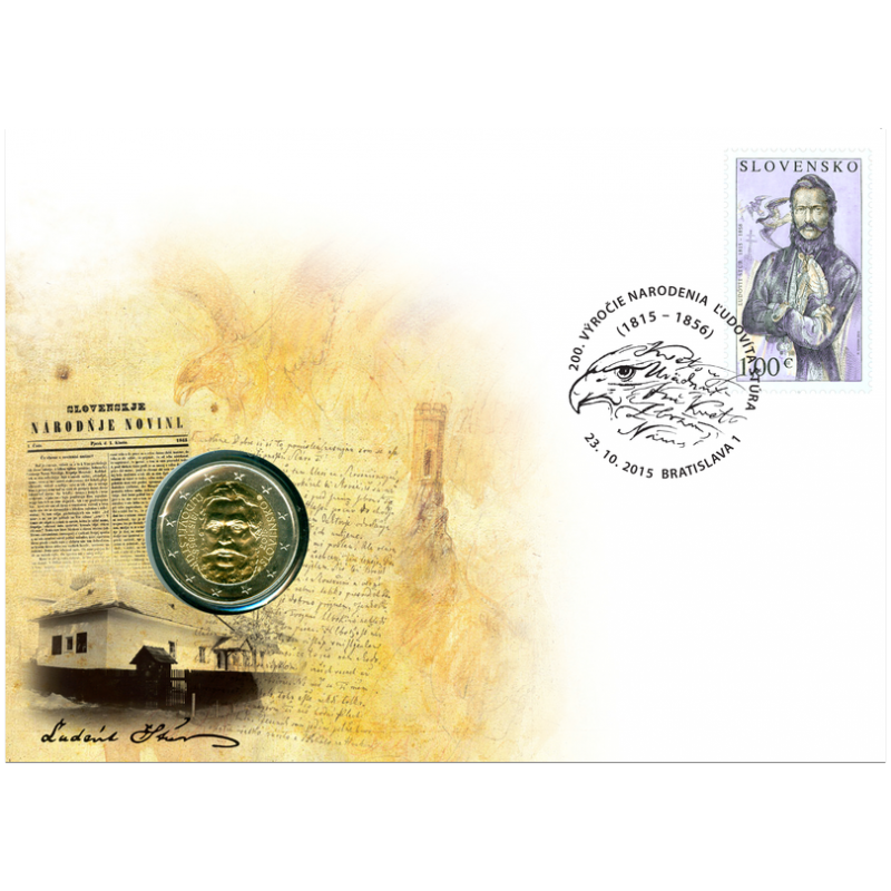 Numizmatická obálka: 200. výročie narodenia Ľudovíta Štúra