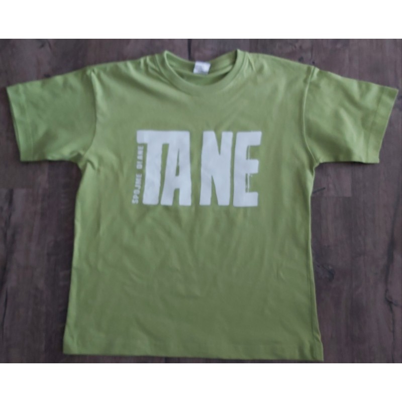 Kristína - detské tričko "TA NE" (zelené)