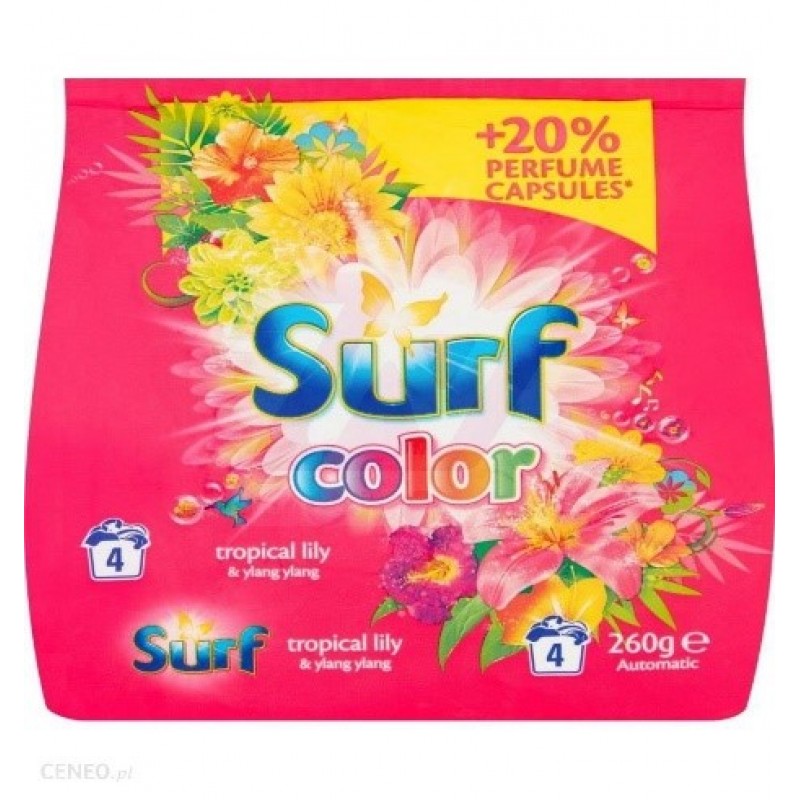 PRÁŠOK PRACÍ SURF COLOR TROPICALLily & Ylang Ylang 260g (4 prania)