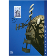 Nálepný list č. 99 - Technické pamiatky: Historické mlyny – veterný mlyn v Holíči