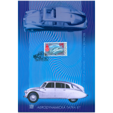 Nálepný list č. 90 - Technické pamiatky: Historické vozidlá – aerodynamická Tatra 87