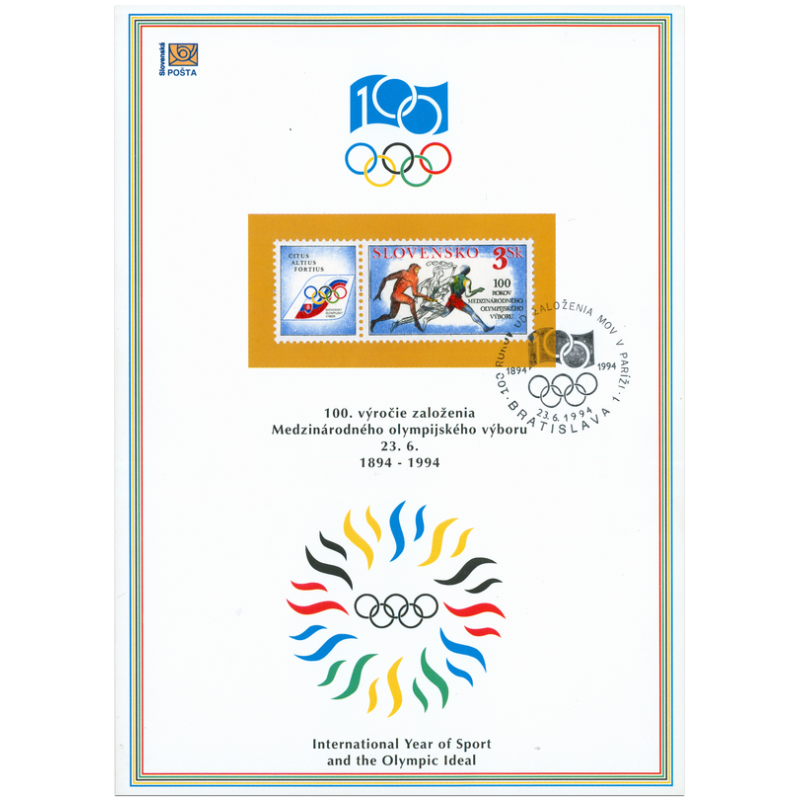 Nálepný list č. 7 - Olympijské hnutie